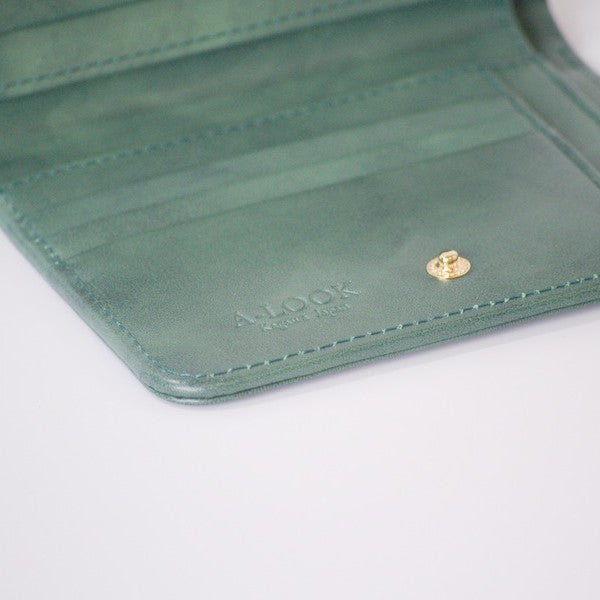 ムラ染めレザーのラウンドファスナー短財布