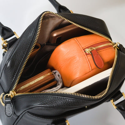 オリーブレザー 2Wayミニボストン