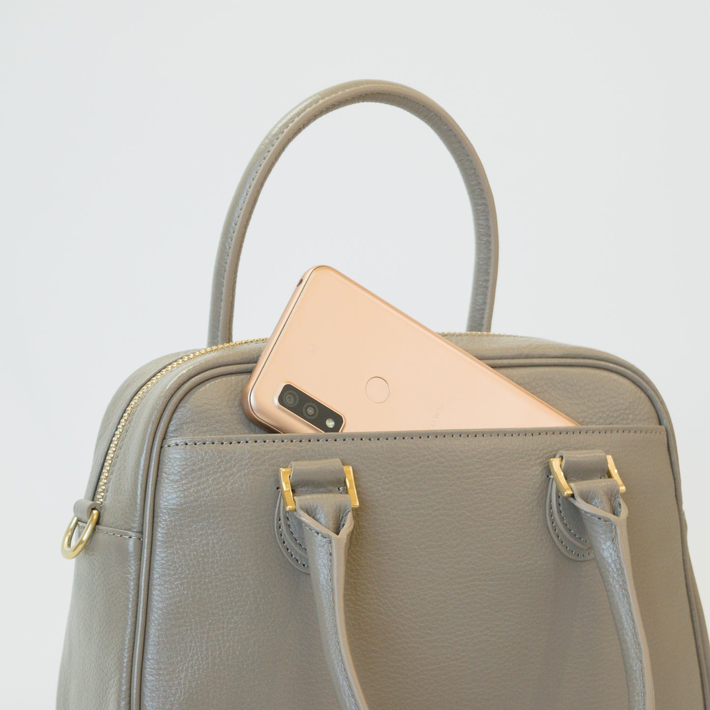 オリーブレザー 2Wayミニボストン