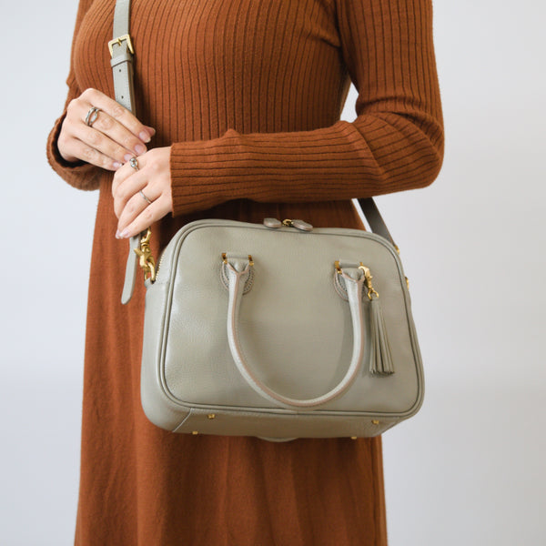 オリーブレザー 2Wayミニボストン 2