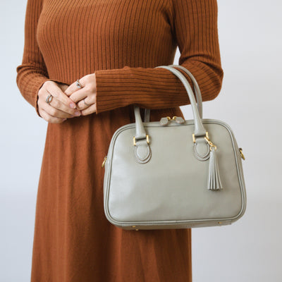 オリーブレザー 2Wayミニボストン