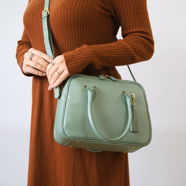 オリーブレザー 2Wayミニボストン 2