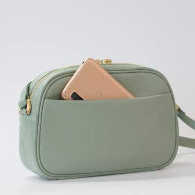 オリーブレザー ビーンズショルダー