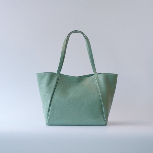 オリーブレザー フォルムチェンジA4トート