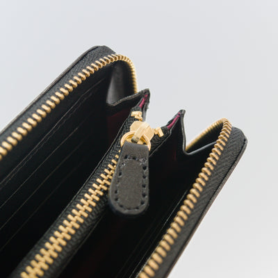 ムラ染めレザーのラウンドファスナー長財布