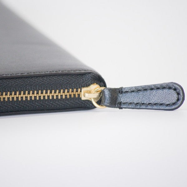 ムラ染めレザーのラウンドファスナー長財布 4