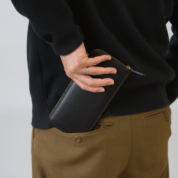 ムラ染めレザーのラウンドファスナー長財布 3