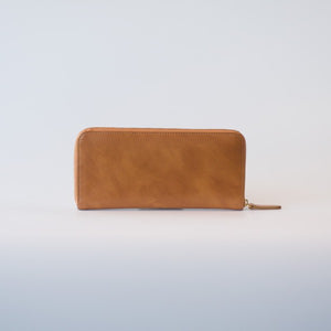 ムラ染めレザーのラウンドファスナー長財布