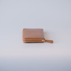 ムラ染めレザーのラウンドファスナー長財布