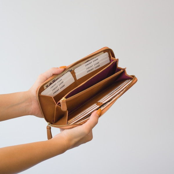 ムラ染めレザーのラウンドファスナー長財布 2