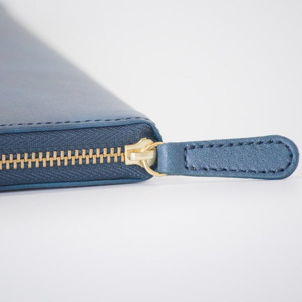 ムラ染めレザーのラウンドファスナー長財布 4