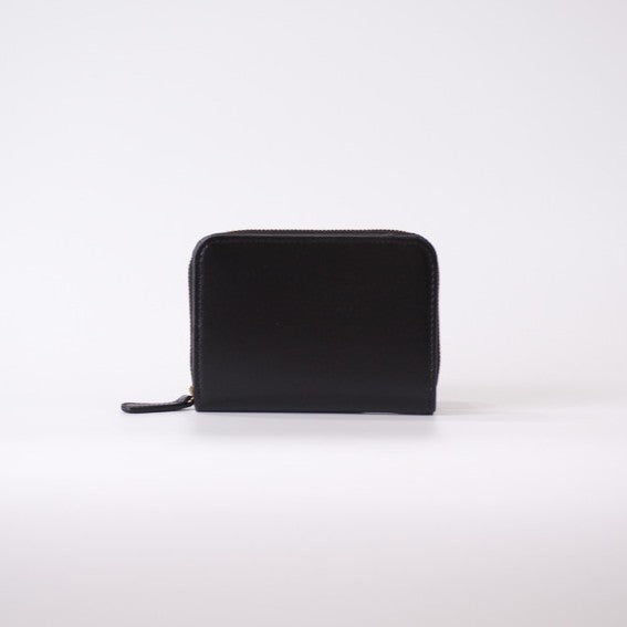 ムラ染めレザーのラウンドファスナー短財布