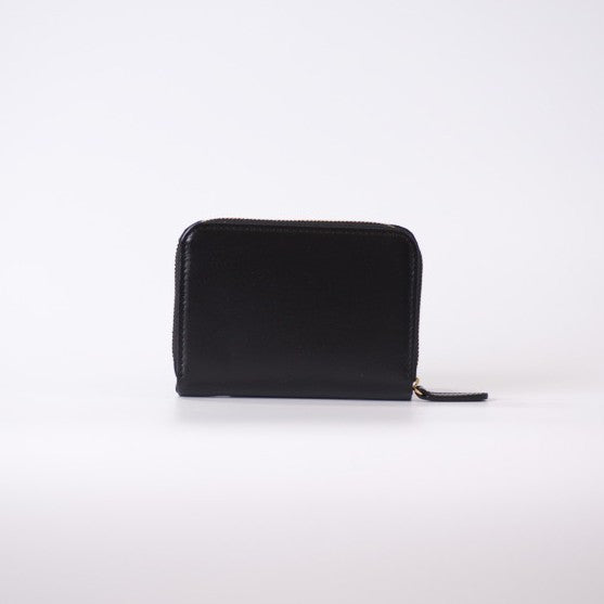 ムラ染めレザーのラウンドファスナー短財布