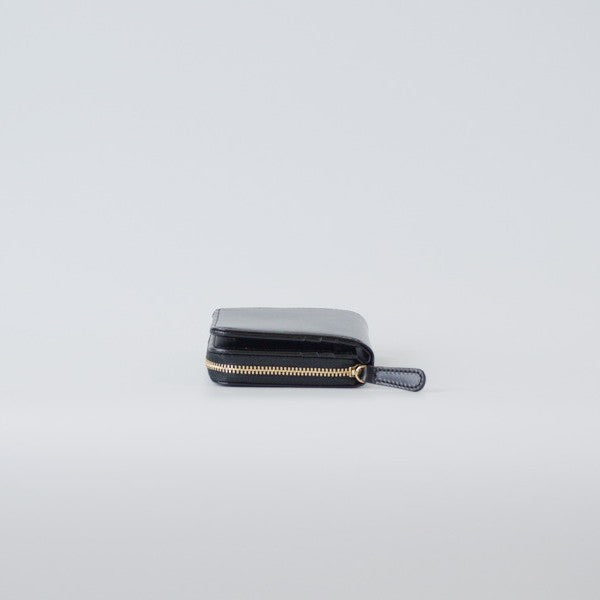 ムラ染めレザーのラウンドファスナー短財布