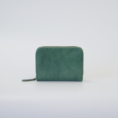 ムラ染めレザーのラウンドファスナー短財布