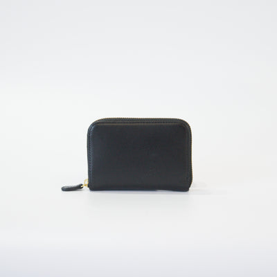 ムラ染めレザーのラウンド小銭入れ