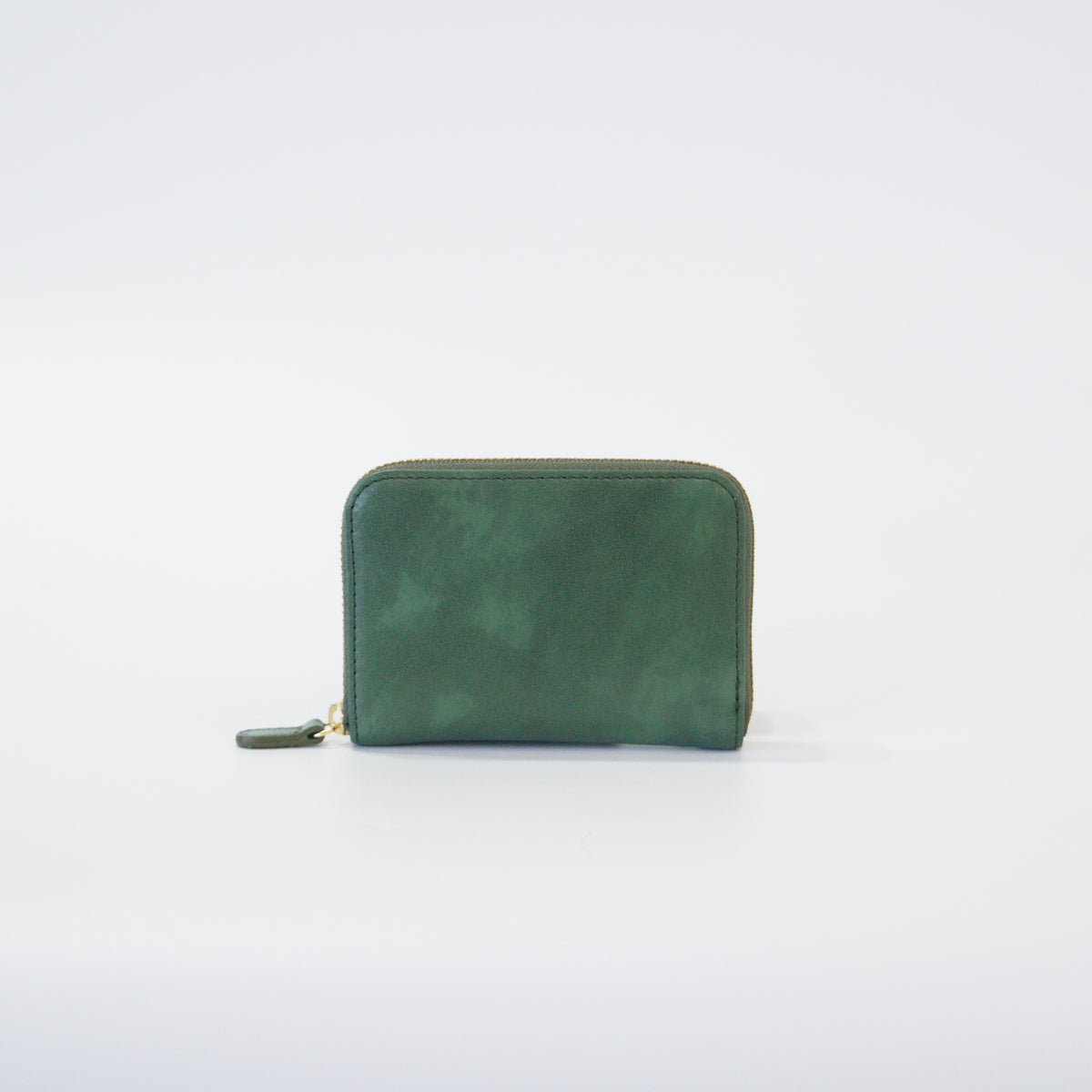 ムラ染めレザーのラウンド小銭入れ