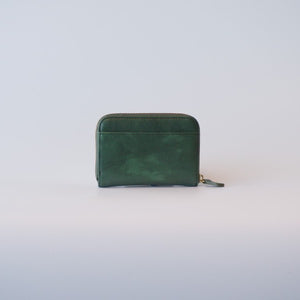 ムラ染めレザーのラウンド小銭入れ