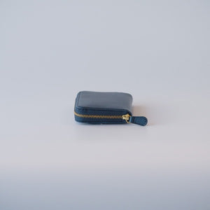 ムラ染めレザーのラウンド小銭入れ