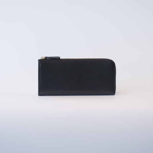 ムラ染めレザーのマチ付きL字束入れ