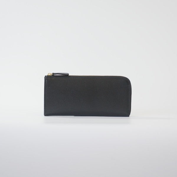 ムラ染めレザーのマチ付きL字束入れ