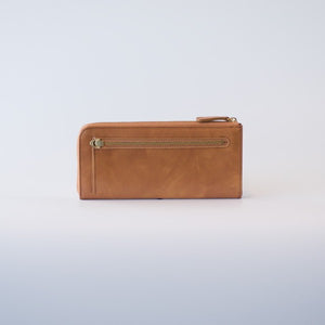 ムラ染めレザーのマチ付きL字束入れ