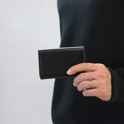 ムラ染めレザーの名刺入れ