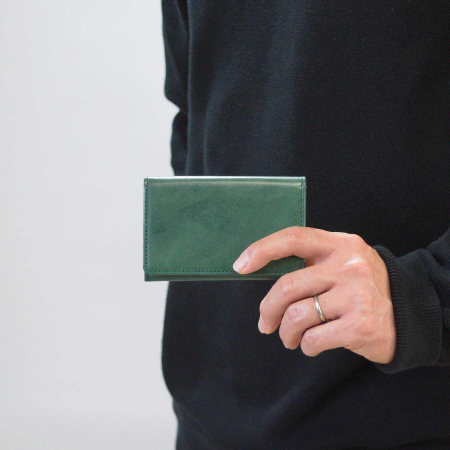 ムラ染めレザーの名刺入れ