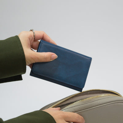 ムラ染めレザーの名刺入れ