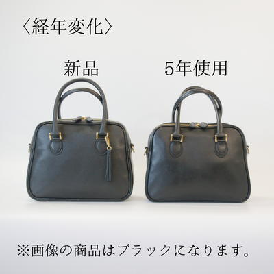 オリーブレザー 2Wayミニボストン