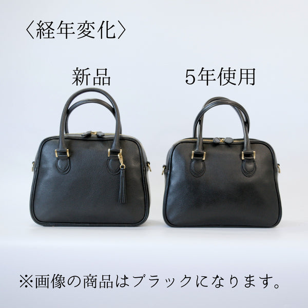 オリーブレザー 2Wayミニボストン 5